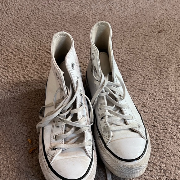 Converse White High-Top Sneakers - Picture 2 of 7